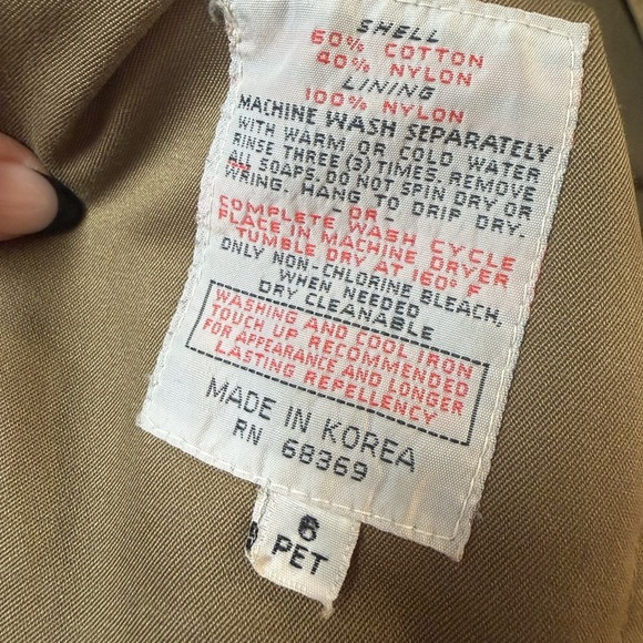 London Towne Elegant Brown Trench Coat Size 6 - Picture 7 of 7